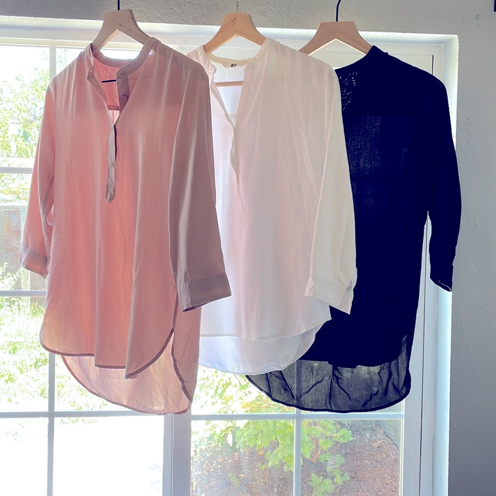 Uniqlo tunic blouse - white
